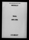 Oeuilly. Décès 1893-1901