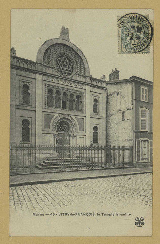 VITRY-LE-FRANÇOIS. Marne. 45. Vitry-le-François. Le Temple Israélite.