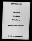 Linthelles. Baptêmes, mariages, sépultures 1724-1725