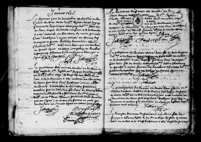 Giffaumont. Baptêmes, mariages, sépultures 1675-1700