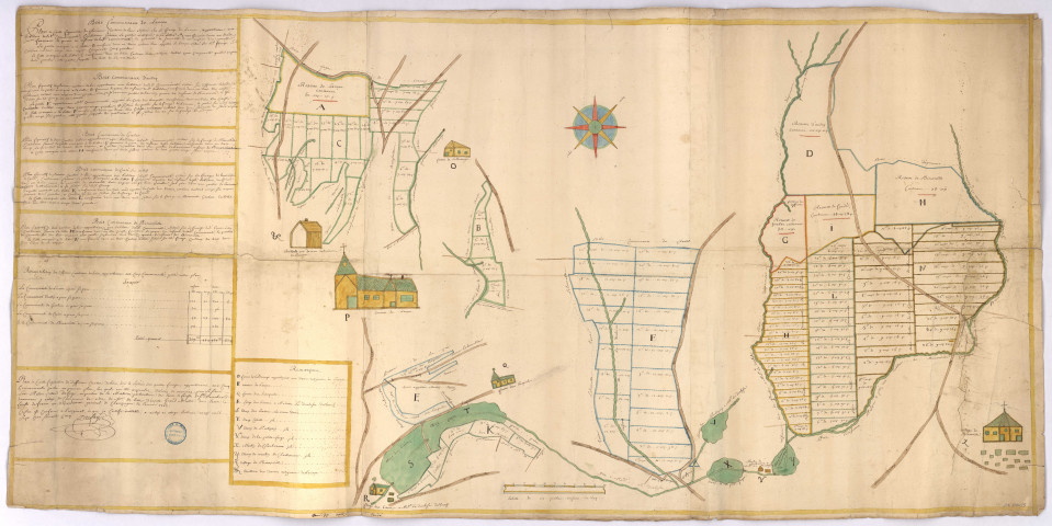 Communautés d'Autry, Condé, Grandham, Lançon et Binarville. Plan concernant leurs bois, 1765.