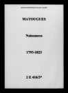Matougues. Naissances 1793-1823