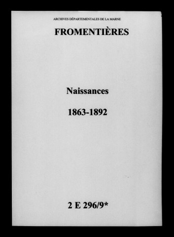 Fromentières. Naissances 1863-1892