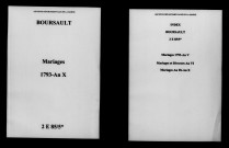 Boursault. Mariages 1793-an X