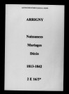 Arrigny. Naissances, mariages, décès 1813-1842