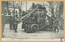 SUIPPES. 958. La grande guerre 1914-1916. Auto-canon sur la place de Suippes.(75 - Paris : phototypie Baudinière)