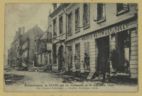 REIMS. Bombardement de Reims par les Allemands, le 19 septembre 1914. Rue Eugène Desteuque.
Collection H. George, Reims