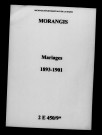 Morangis. Mariages 1893-1901