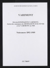 Varimont. Naissances 1892-1909