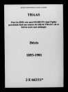 Thaas. Décès 1893-1901