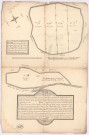 Plan et arpentage des bois de Courville nommé le Bois Ballés et le Bois Garenne (1725), Hazart