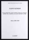 Saint-Genest. Décès 1893-1929