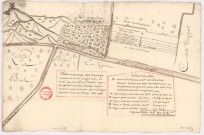 Plan et arpentage de plusieurs héritages situés au terroir de Nogent lieudit Au Vivier (1723) Hazart