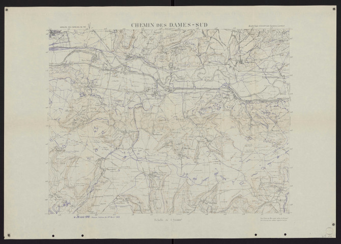 Chemin-des-Dames Sud.
Service géographique de l'Armée.1918