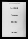 Veuve (La). Naissances 1824-1860