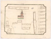 Plan de l'arpentage de pièces de vignes à Berru (1741), Pierre Crion