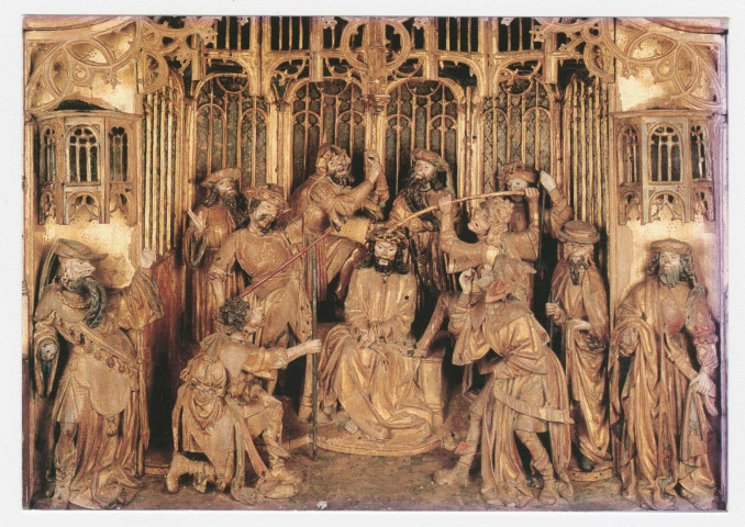 FROMENTIÈRES. Retable de Fromentières (Fin du XVe-début du XVIe siècle). Le Couronnement d'Épines.