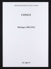 Congy. Mariages 1893-1912