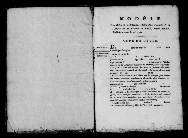 Châlons-sur-Marne. Décès an XII