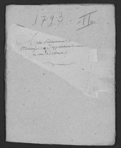 Somme-Suippe. Publications de mariage 1793-an X