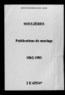 Soulières. Publications de mariage 1862-1901