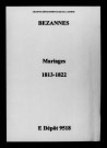 Bezannes. Mariages 1813-1822