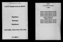 Saint-Mard-sur-le-Mont. Baptêmes, mariages, sépultures 1635-1793