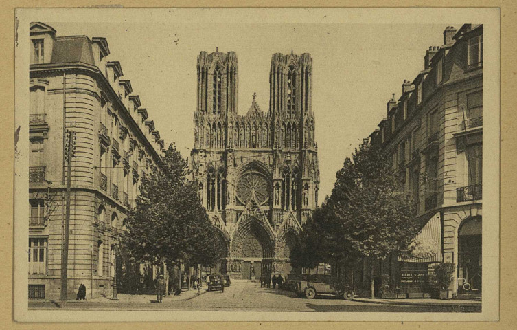 REIMS. La Ville Renaissante - rue Libergier, vers la cathédrale / Pol.
ReimsJacques Fréville.1930