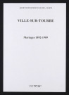 Ville-sur-Tourbe. Mariages 1892-1909