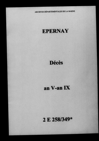 Épernay. Décès an VI-an IX