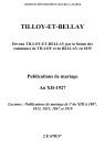 Tilloy-et-Bellay. Publications de mariage an XII-1927