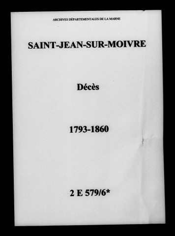 Saint-Jean-sur-Moivre. Décès 1793-1860