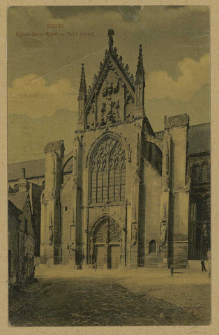 REIMS. Église Saint-Remi. Petit Portail.
(51 - Reimsphototypie J. Bienaimé).Sans date