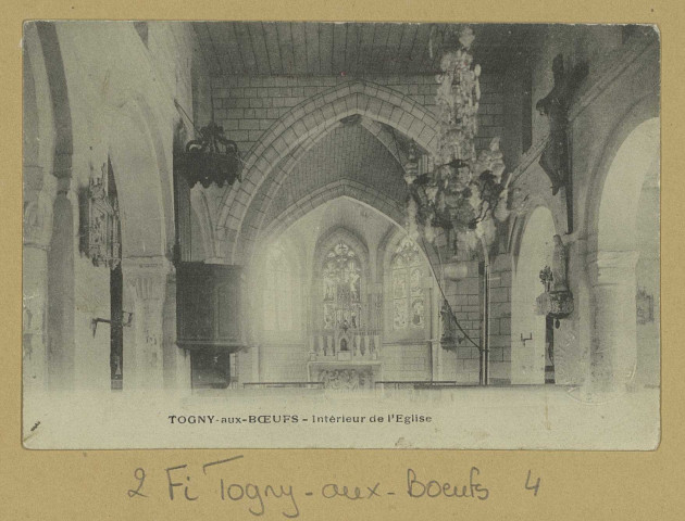 TOGNY-AUX-BŒUFS. Intérieur de l'église.