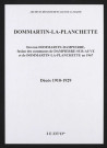 Dommartin-la-Planchette. Décès 1910-1929