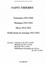 Saint-Thierry. Naissances, mariages, décès, publications de mariage 1913-1922