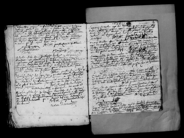 Thiéblemont. Baptêmes, mariages, sépultures 1674-1700