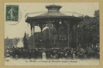 REIMS. 64. Le Kiosque des Marronniers pendant la Musique.
ParisE. Le Deley, imp.-éd.1912