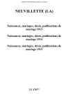 La Neuvillette. Naissances, mariages, décès, publications de mariage 1913-1915