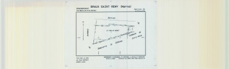 Braux-Saint-Remy (51083). Section ZK échelle 1/2000, plan remembré pour 2005 (remembrement intercommunal de Dampierre le Château sur Rapsecourt), plan régulier (calque)