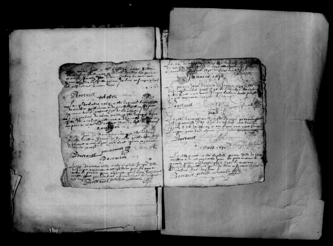 Champillon. Baptêmes, mariages, sépultures 1669-1699