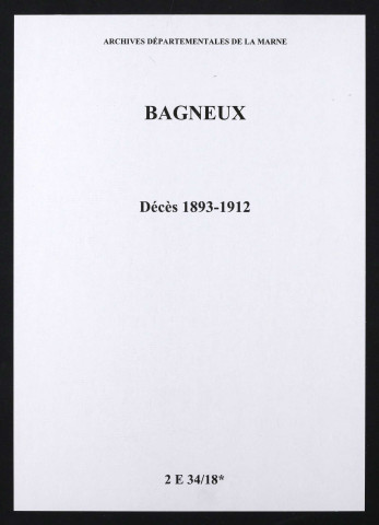 Bagneux. Décès 1893-1912