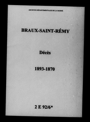 Braux-Saint-Remy. Décès 1793-1870