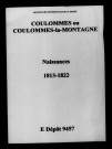 Coulommes. Naissances 1813-1822