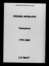 Pierre-Morains. Naissances 1793-1860