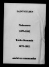 Saint-Eulien. Naissances et tables décennales des naissances, mariages, décès 1873-1882
