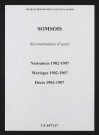 Somsois. Naissances, mariages, décès 1902-1907 (reconstitutions)