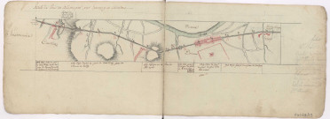 Cartes itineraires grandes routes, 1786 : Route de Paris en Allemagne par Epernay et Chaalons, de Courthiezy à Savigny.
