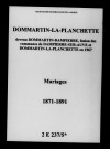 Dommartin-la-Planchette. Mariages 1871-1891