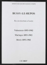 Bussy-le-Repos. Naissances, mariages, décès 1893-1902 (reconstitutions)